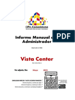 Informe Mensual Del Administrador: Vista Center