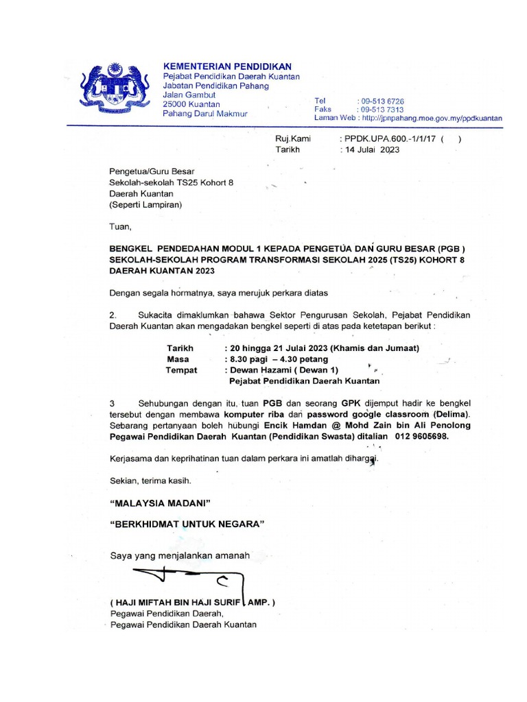 Bemgkel Pendedahan Modul 1 Kepada Sekolah Ts25 Kohort 8 Pdf