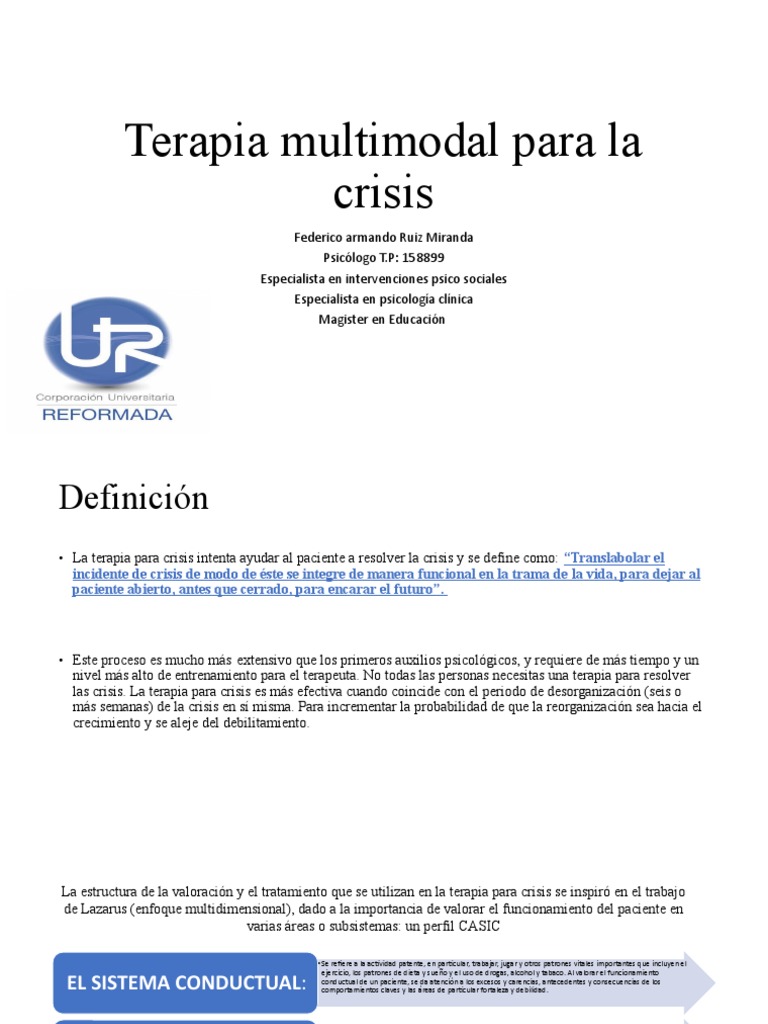 Terapia Multimodal en Crisis Psicológicas | PDF | Relaciones personales ...