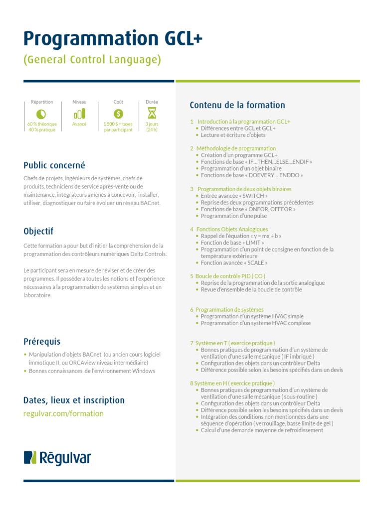 Formation Programmation GCL+ Avancée | PDF | Structure de contrôle ...