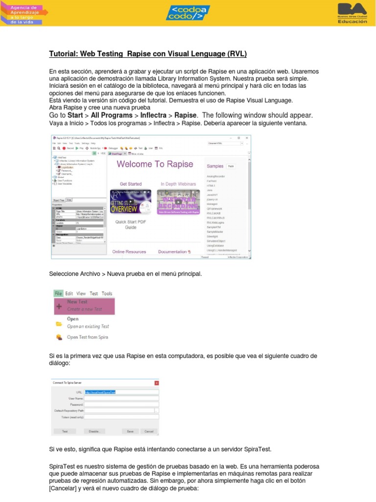 Tutorial Rapise 1 | PDF