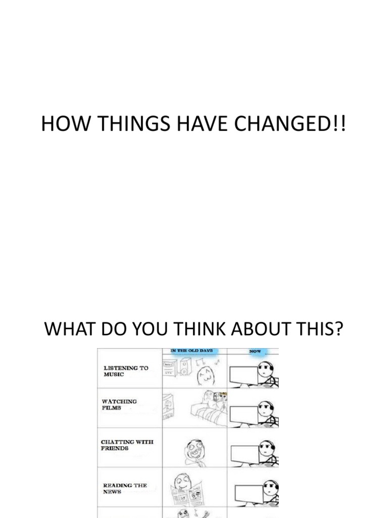 How Things Have Changed PDF