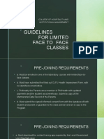 Guidelines For Limited Face To