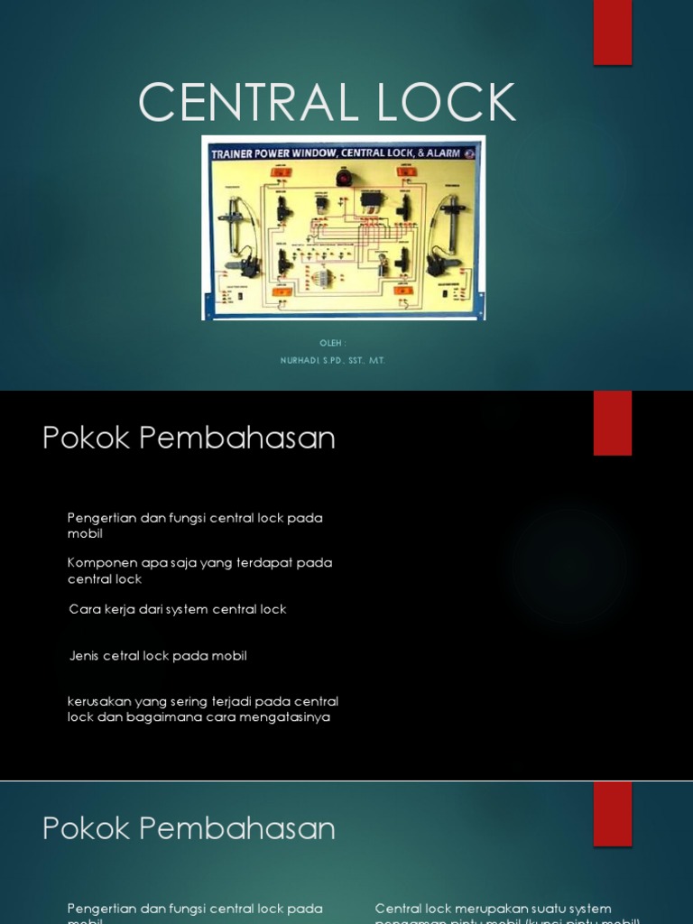 Komponen dan Fungsi Central Lock Mobil | PDF | Teknologi & Rekayasa