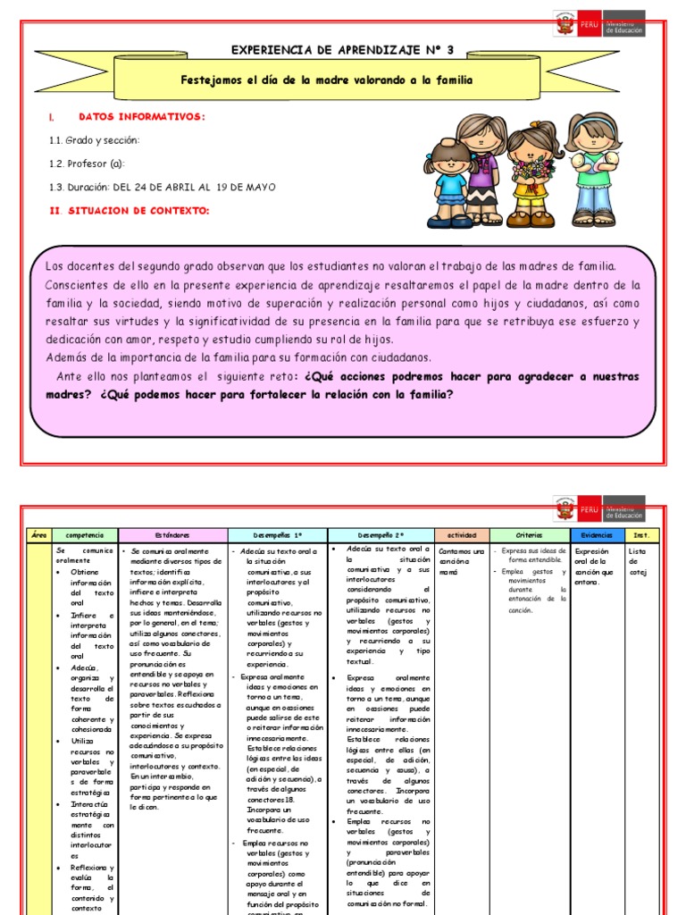 Experiencia 3 Iii Ciclo Pdf