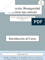 Introducción, Bioseguridad e Informe - BioMol - 2023 - 1