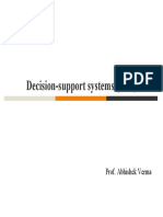 Decision-Support Systems (DSS) : Prof. Abhishek Verma