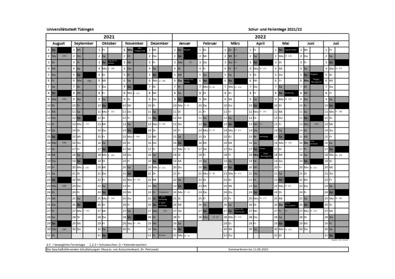 Ferienplan 2021 2022 | PDF