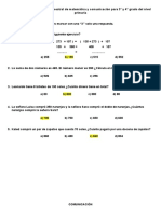 Evaluación para Tercero y Cuarto