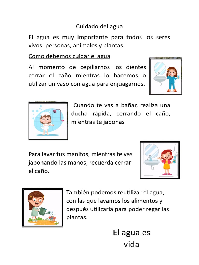 Cuidado del Agua para Niños | PDF | Ciencia y matemáticas