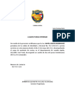 Carta de Trabajo