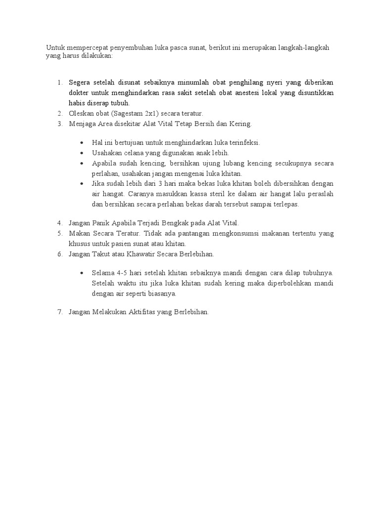 Edukasi Pasien Sirkum | PDF | Gaya Hidup