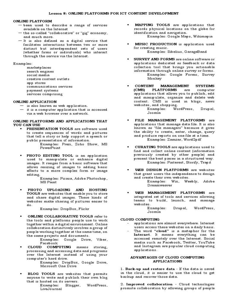 Lesson 8 | PDF | Cloud Computing | Internet
