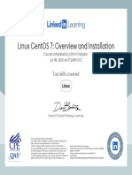 CertificateOfCompletion - Linux CentOS 7 Overview and Installation
