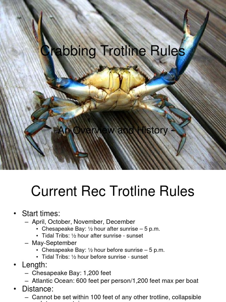 F Recreational Crabbing Trotline Rules PDF