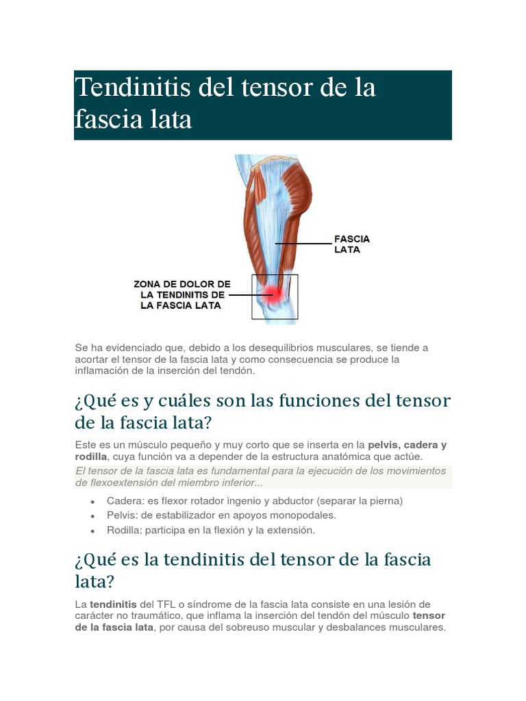 Tendinitis Del Tensor de La Fascia Lata | PDF