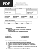 Batch Manufacturing Record Template | PDF | Tablet (Pharmacy) | Nature