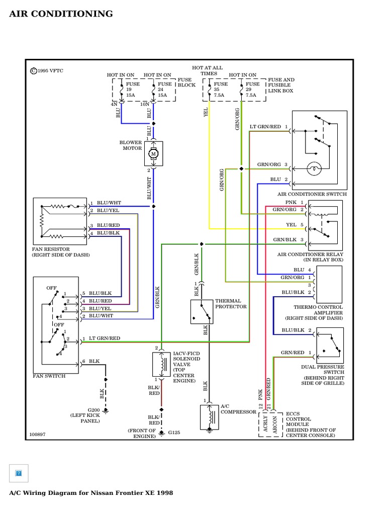 All Wiring Diagrams For Nissan Frontier XE 1998 Model | PDF