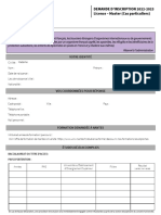 Demande D'inscription Spã©cifique - DÃ©rogation MARS 2022 v1