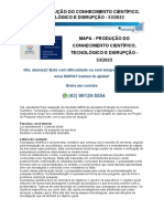 Mapa - Produção Do Conhecimento Científico, Tecnológico e Disrupção - 53/2023