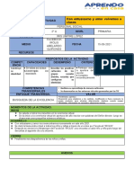 Sesión de Aprendizaje Lunes 15 - 03 21