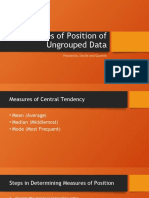 Lesson 1 - Measures of Position of Ungrouped and Grouped Data