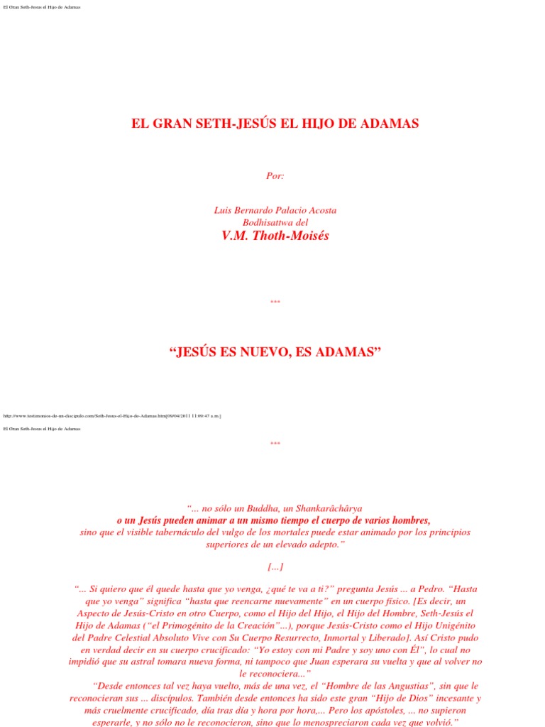El Gran Seth-Jesus El Hijo de Adamas | PDF | Ireneo | Jesús