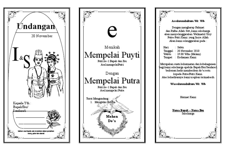 Undangan Pernikahan Word 2 | PDF