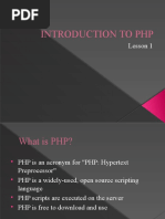 Lesson1 INTRODUCTION TO PHP