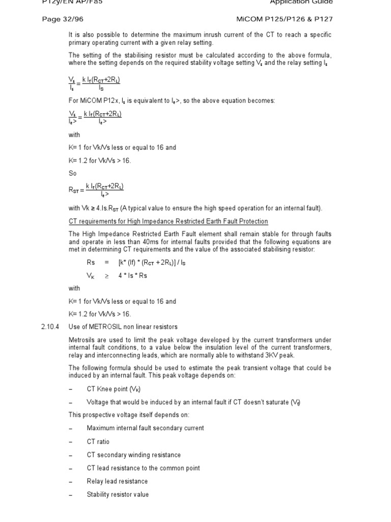 Metrosil PDF Transformer Resistor