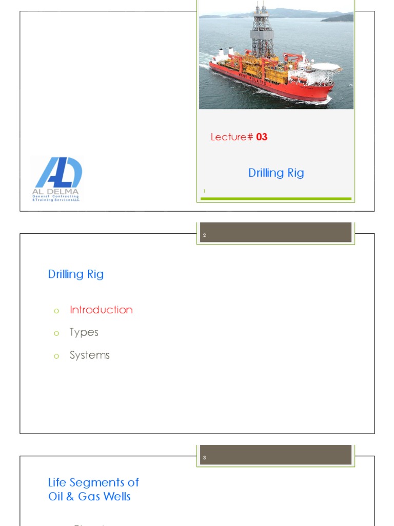 Types and Systems of Drilling Rigs | PDF | Technology & Engineering