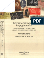 Abdürrauf Bey Binbaşı Abdürrauf'un Harp Günlükleri İş Bankası Yayınları
