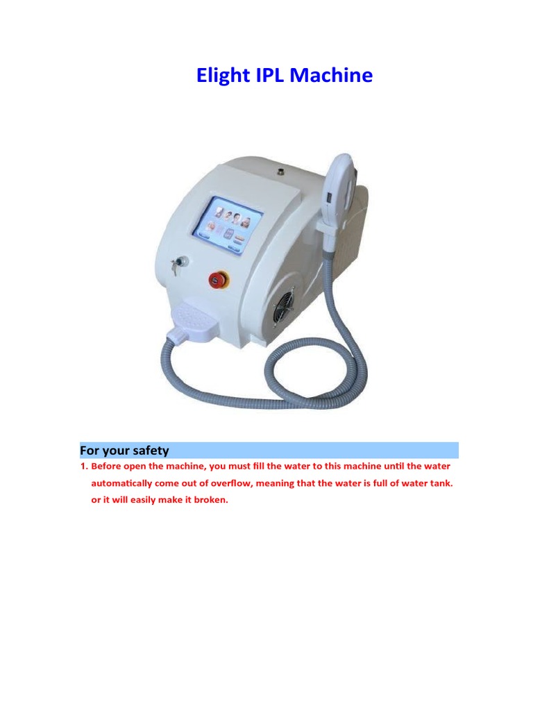 Elight IPL Machine User Manual | PDF