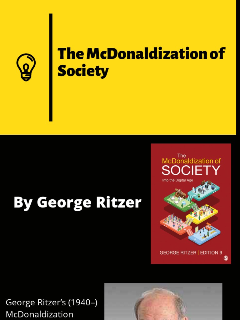 Part 7 the mcdonaldization of society pdf