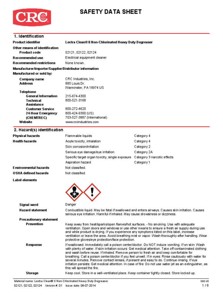 Lectra Clean® II NonChlorinated Heavy Duty Degreaser_jul2014_English