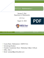 Lec 1 - Polar Co-Ordinates