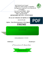 Theme: Memoire de Fin Memoire de Fin D'Etude D'Etudes