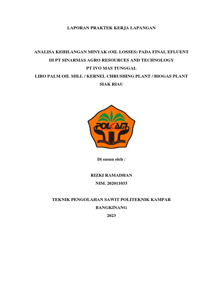 Analisis Oil Losses Final Effluent | PDF