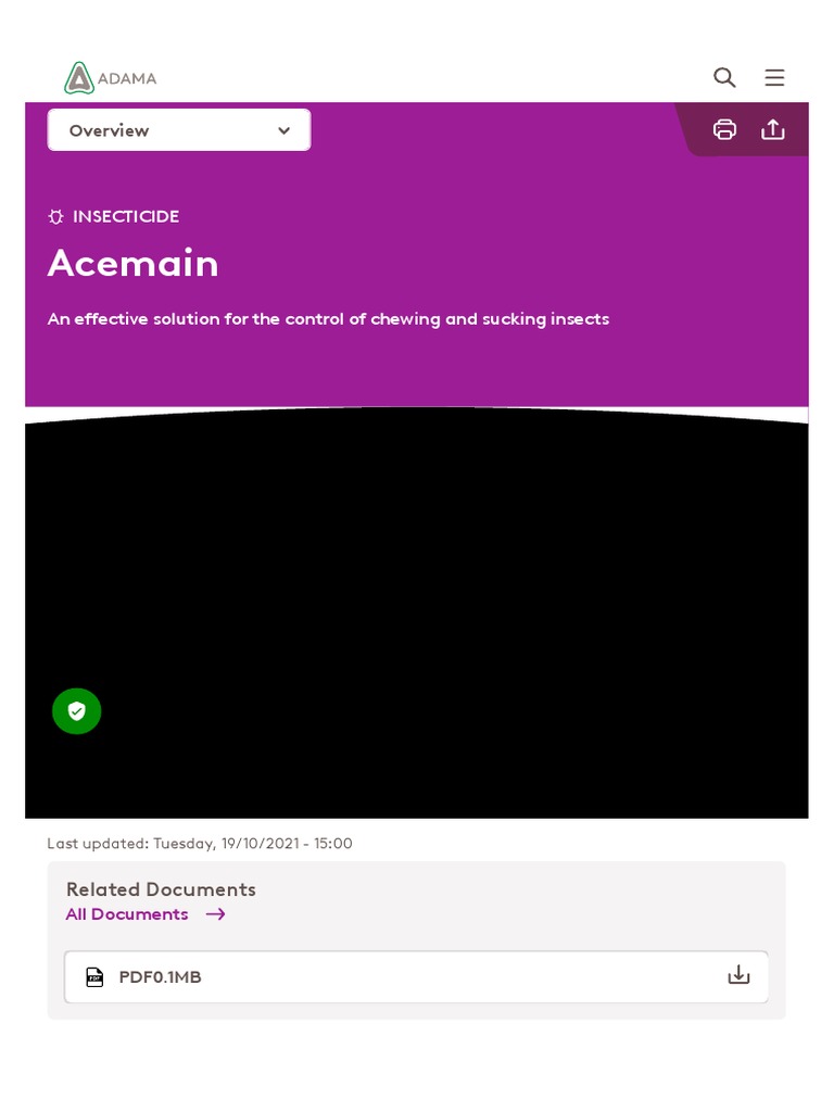 Acemain Insecticide Overview | PDF | Self-Improvement