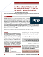 Self Perception of Dental Esthetics, Malocclusion,.10