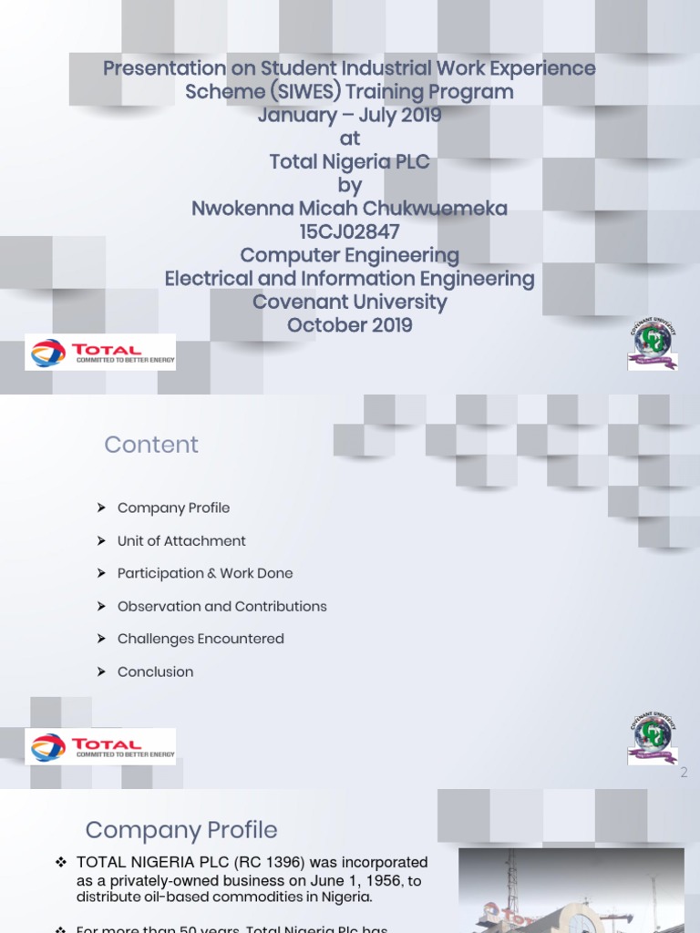 Micah's SIWES Presentation | PDF