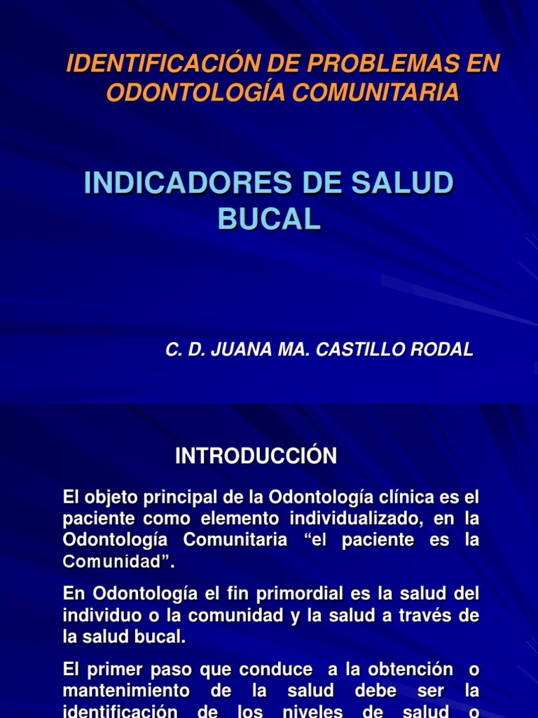 Indicadores de Salud Salud Bucal Diente humano Medición