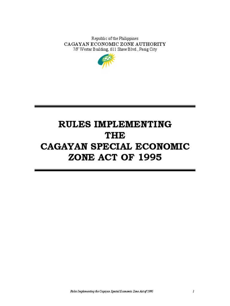 RA 7922 - Cagayan Special Economic Zone Act of 1995 | PDF | Business ...