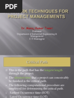 Network Techniques for Project Managements