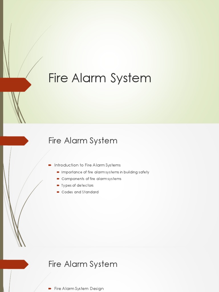 Fire Alarm System PPT PDF