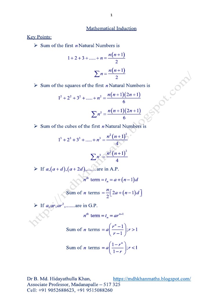 Mathematical Induction Laq 7 Mark Questions I A | PDF
