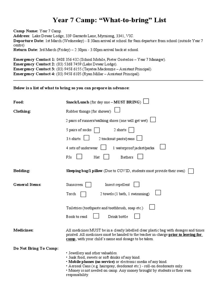 clothing-list-for-year-7-camp-2023-pdf