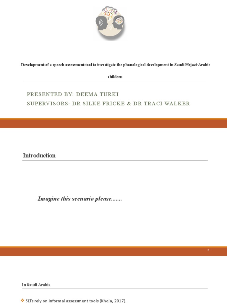 V.3.1 Development of A Speech Assessment Tool To Investigate ...