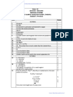 CBSE Sample Paper 2023 Class 12 Physics Marking Scheme