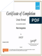 Risk Integration - Certificate